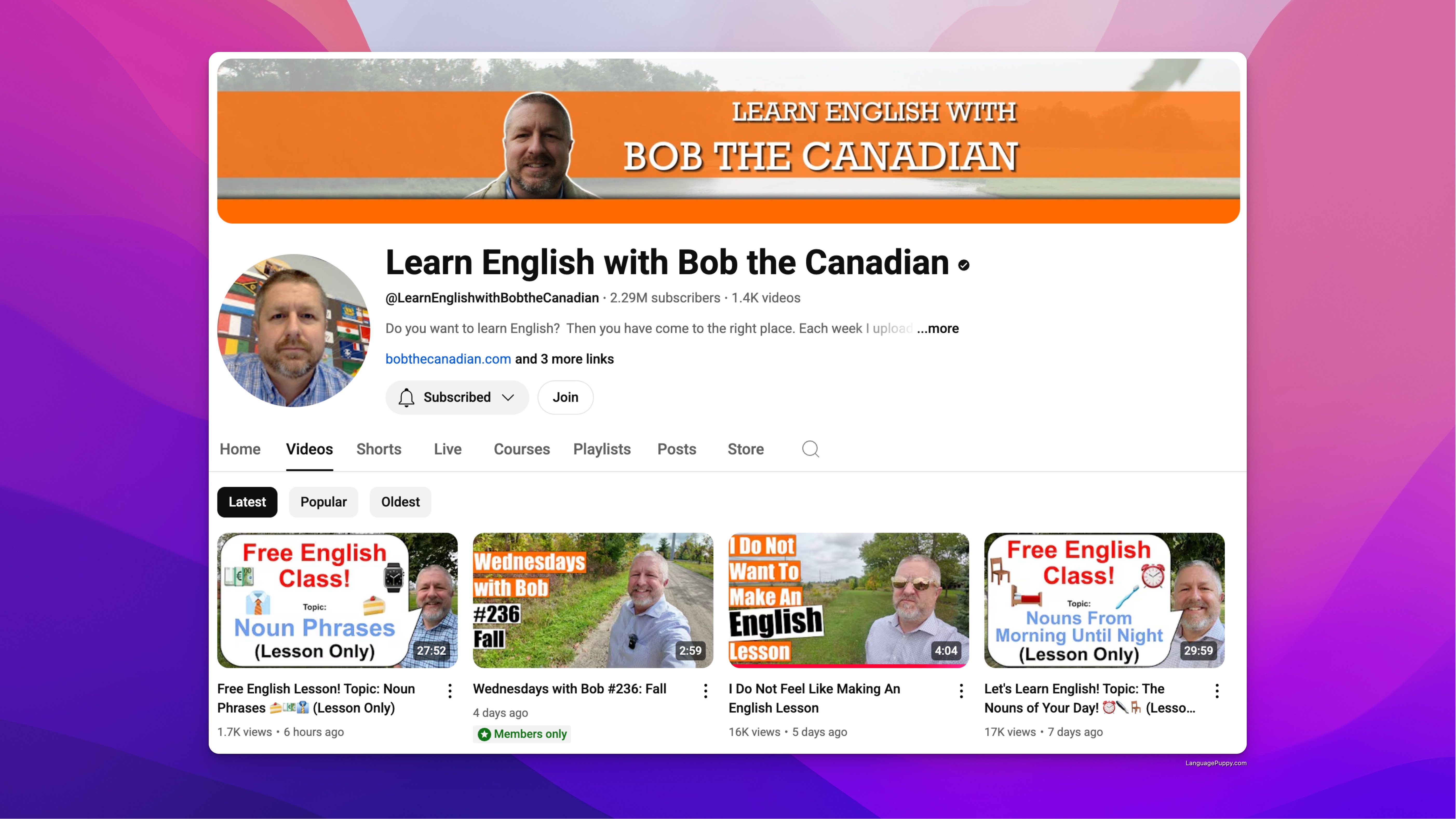 Learn English with Bob the Canadian
