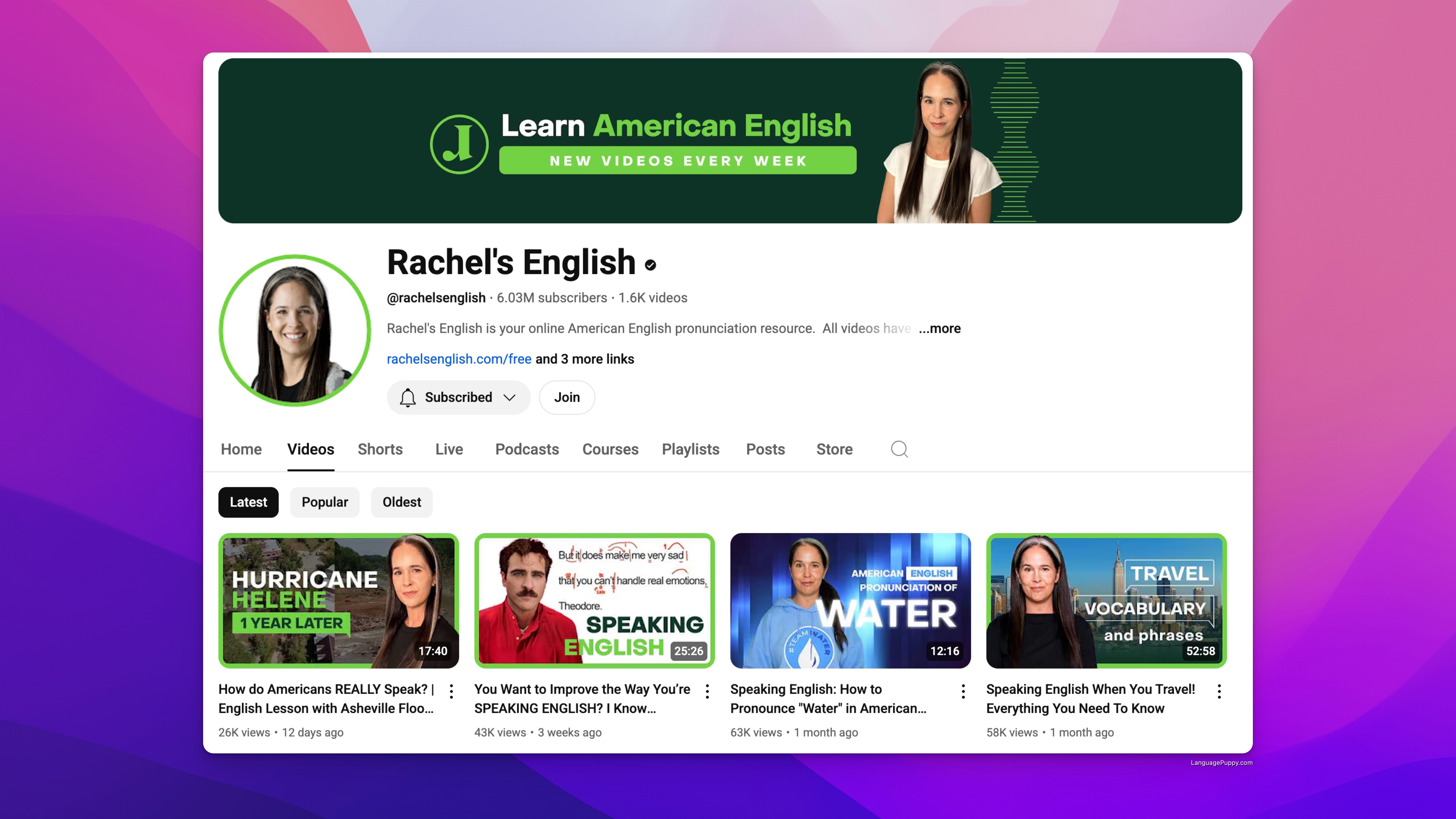 Rachel's English